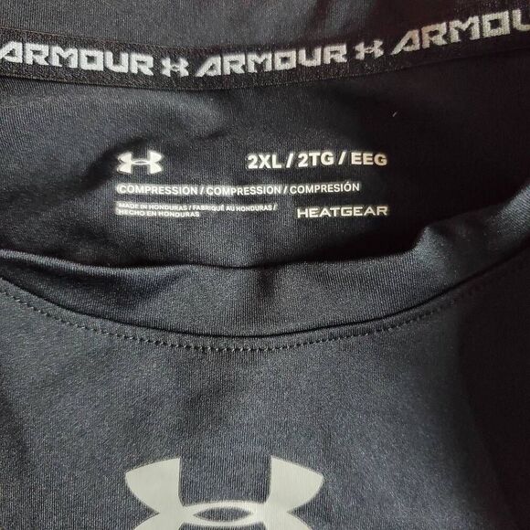 Under Armour HeatGear Compression Shirt Men’s 2XL Black - Picture 4 of 6